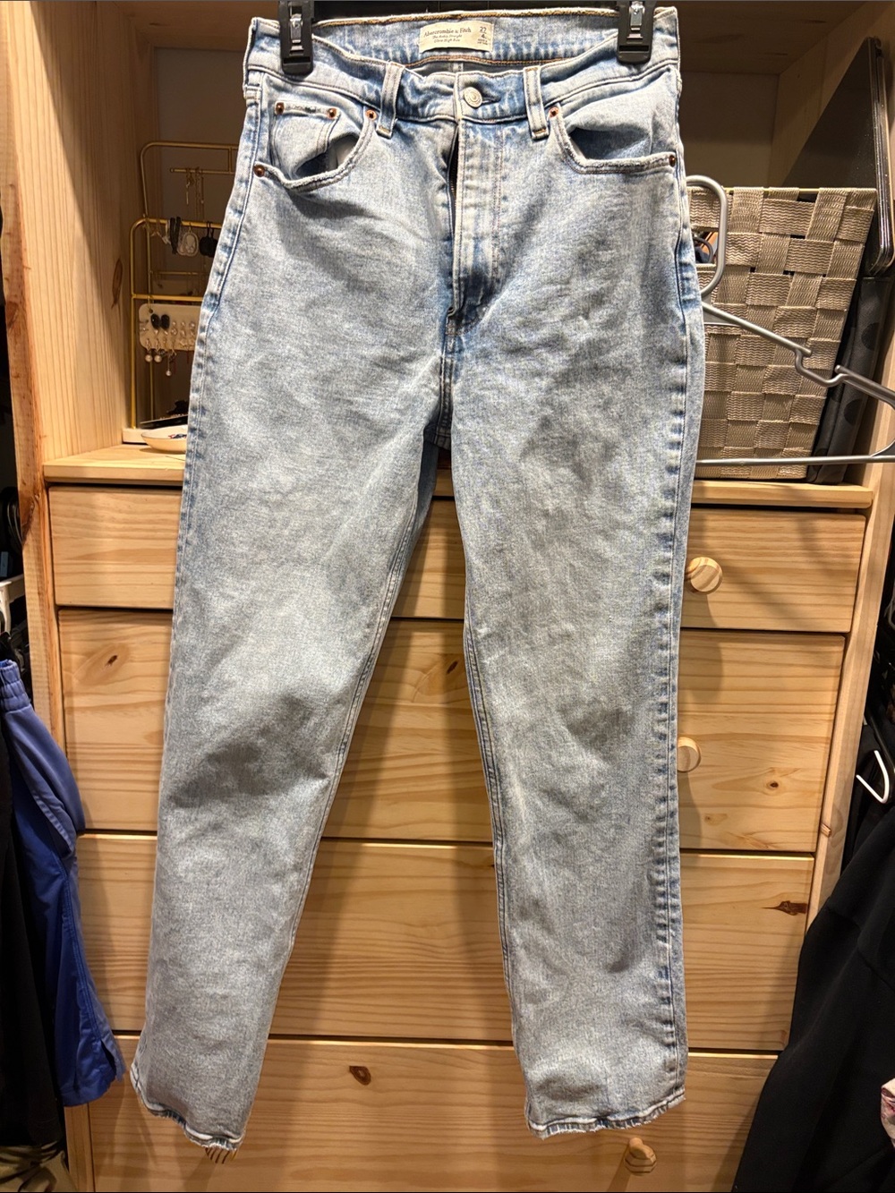 Abercrombie & Fitch Light Wash Straight Leg Jeans